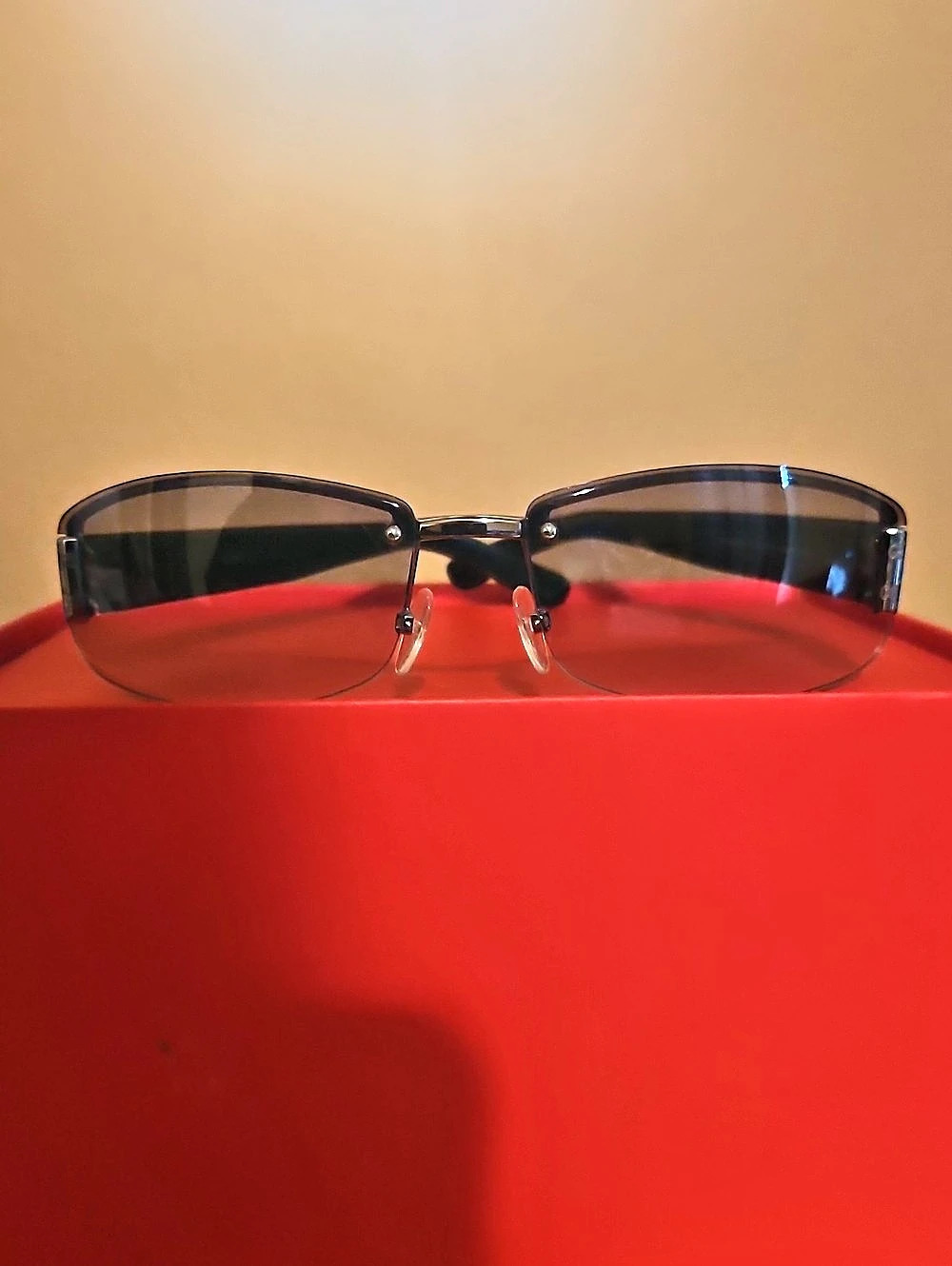 Gucci -Print Rectangular Glasses Black & Brown